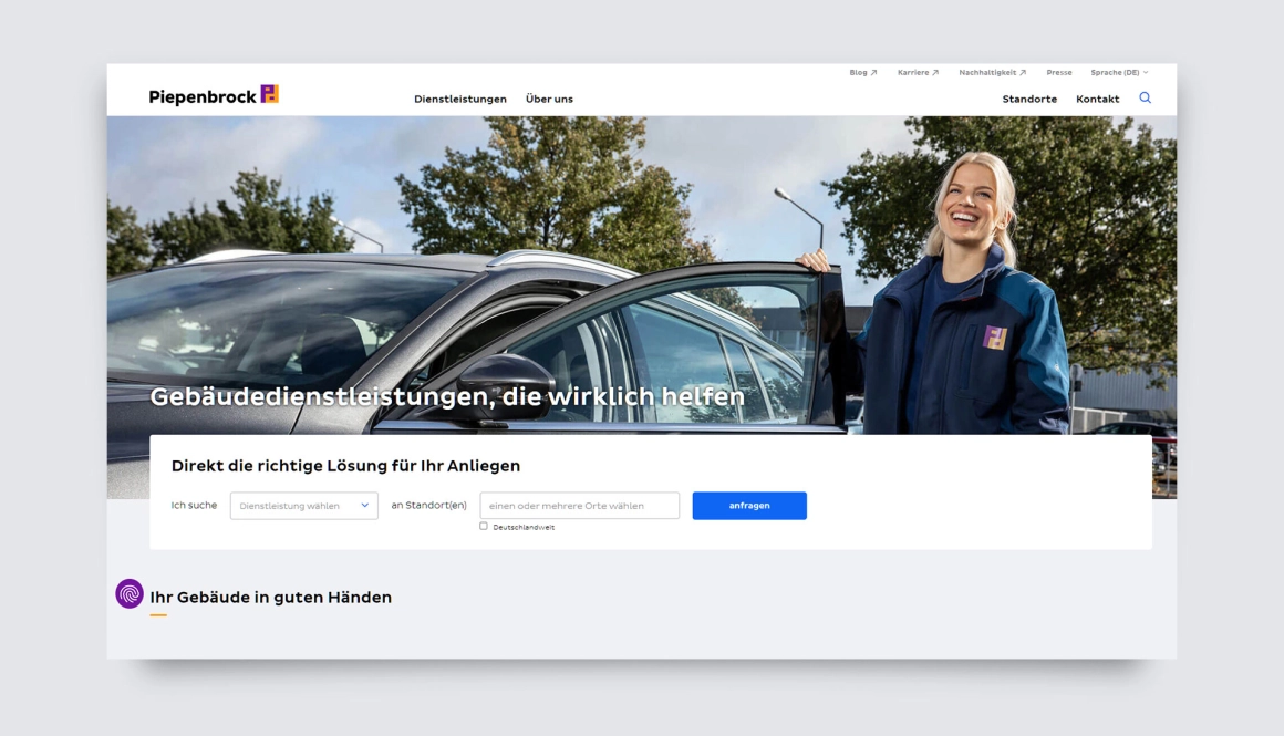 Piepenbrock Webseite