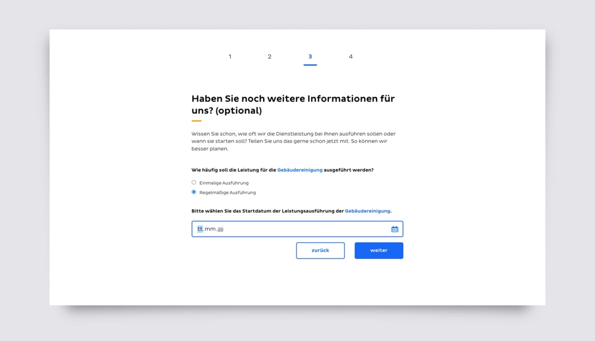 Piepenbrock Webseite funnel
